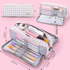Angoo stylish black and white palm design pencil case