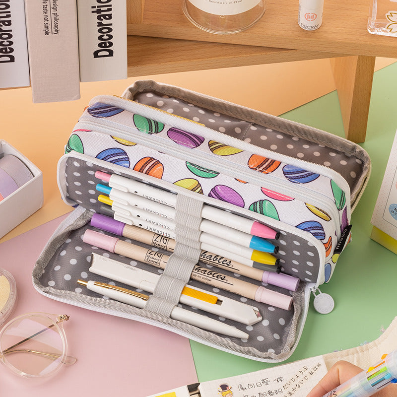 Angoo pencil case in fairy plaid pattern