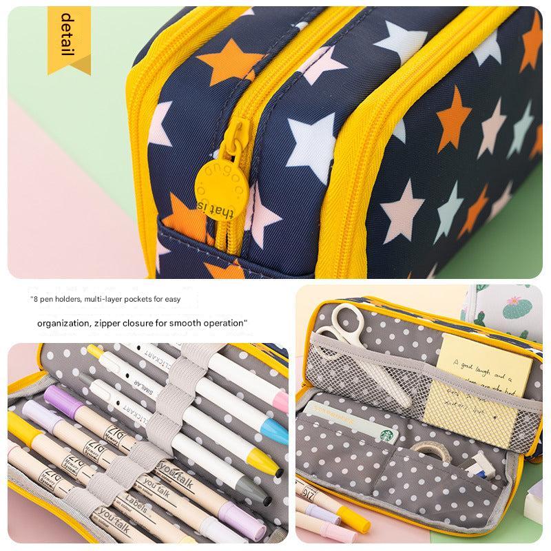 Angoo pencil case with colorful macaroon design