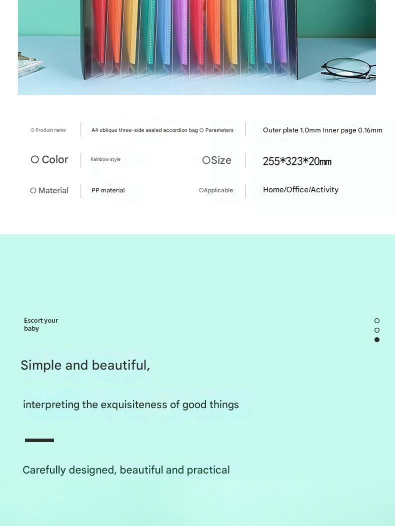 transparent file organizer opened showing contents