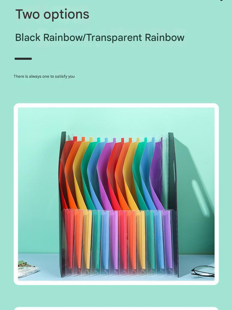 pink file holder filled with documents