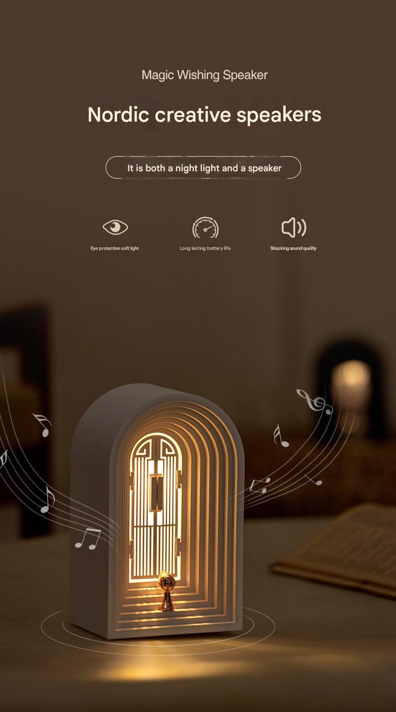 functional desk lamp with speaker features