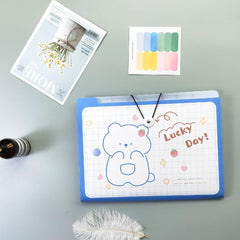 durable plastic accordion file holder in use