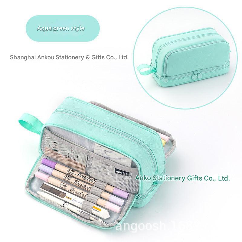 Multi-layer pencil case with stationery