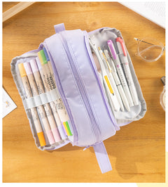 Compact turquoise pencil case for school supplies