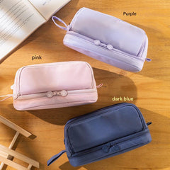 Compact turquoise pencil case for school supplies