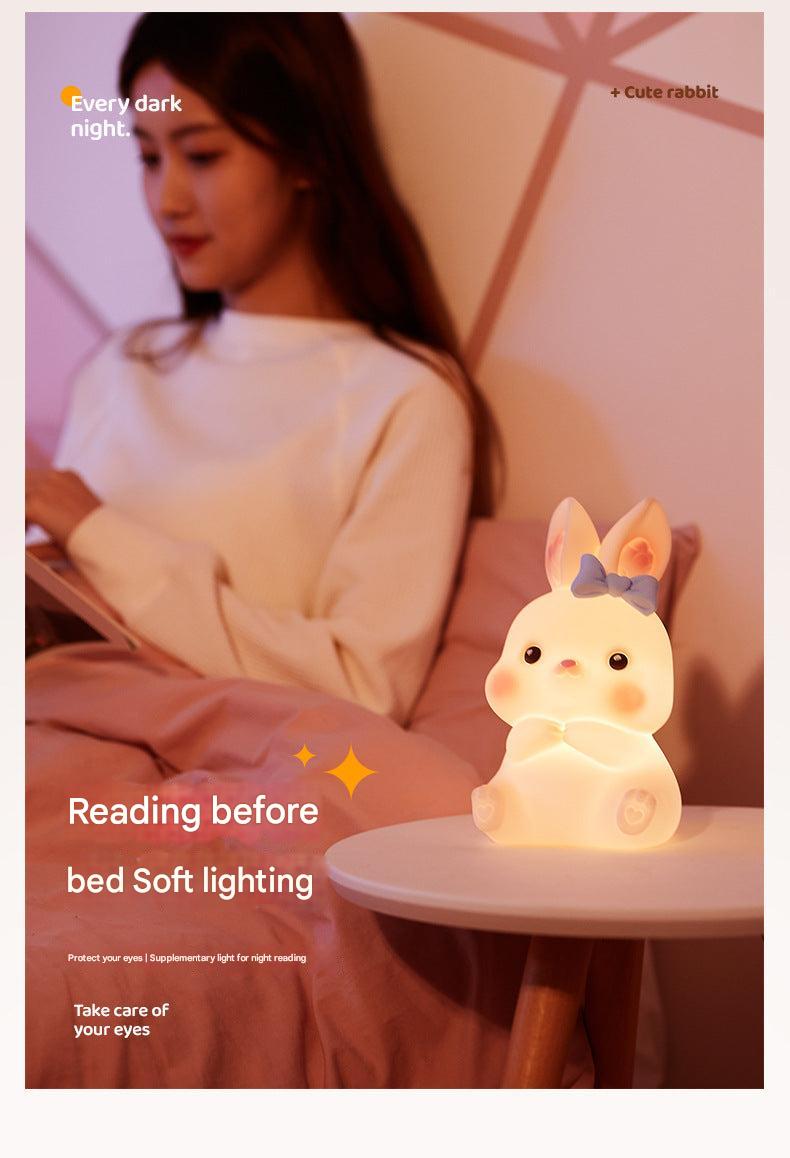 Kids enjoying their cute night light