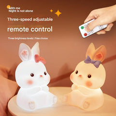 Bunny night light in soft silicone design