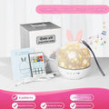 Bunny projector on nightstand with ambient light