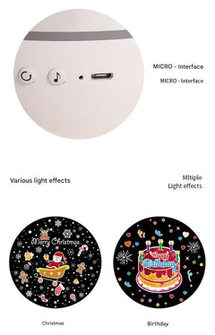 Bunny projector on nightstand with ambient light