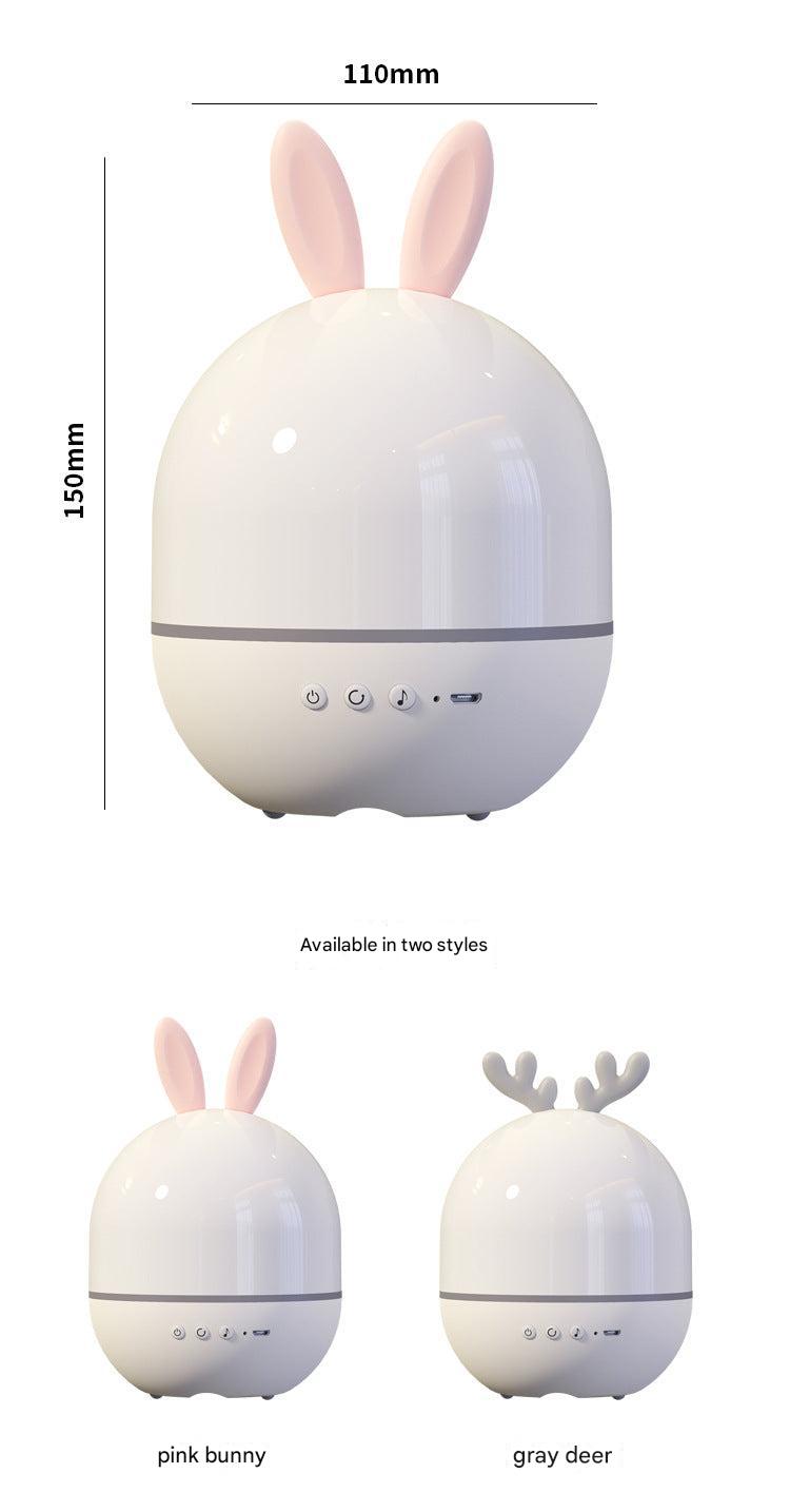 Close-up of bunny star projector top view