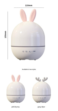 Close-up of bunny star projector top view