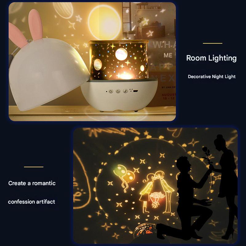 Bunny star night light projecting stars