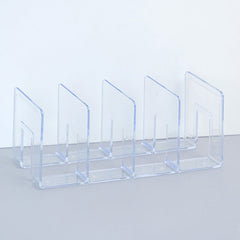 back view of clear desktop acrylic book holder