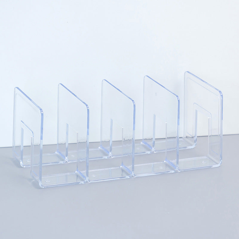 back view of clear desktop acrylic book holder