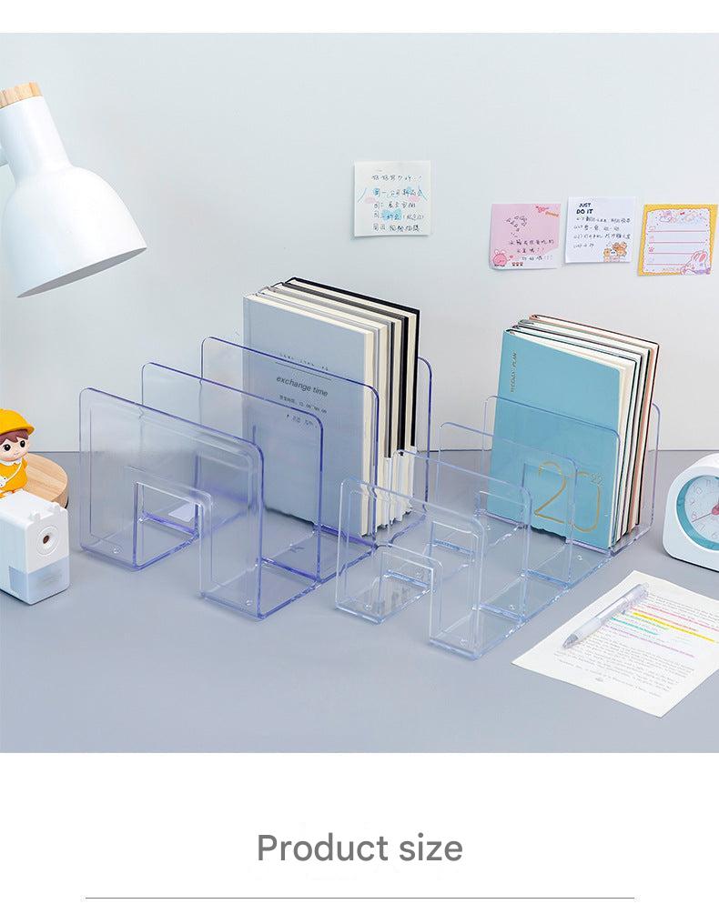 top view of acrylic desk organiser with various items