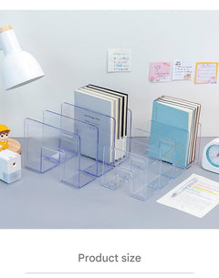 top view of acrylic desk organiser with various items