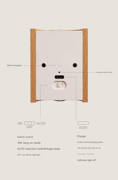 Top view of USB rechargeable night light