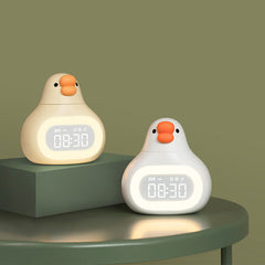 Cute kids alarm clock with adjustable night light