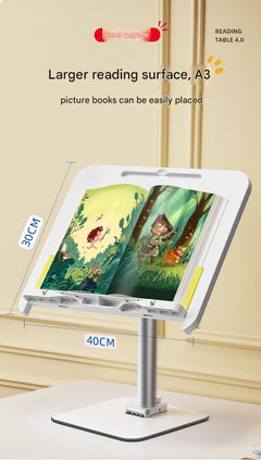 Ergonomic children's reading stand for study