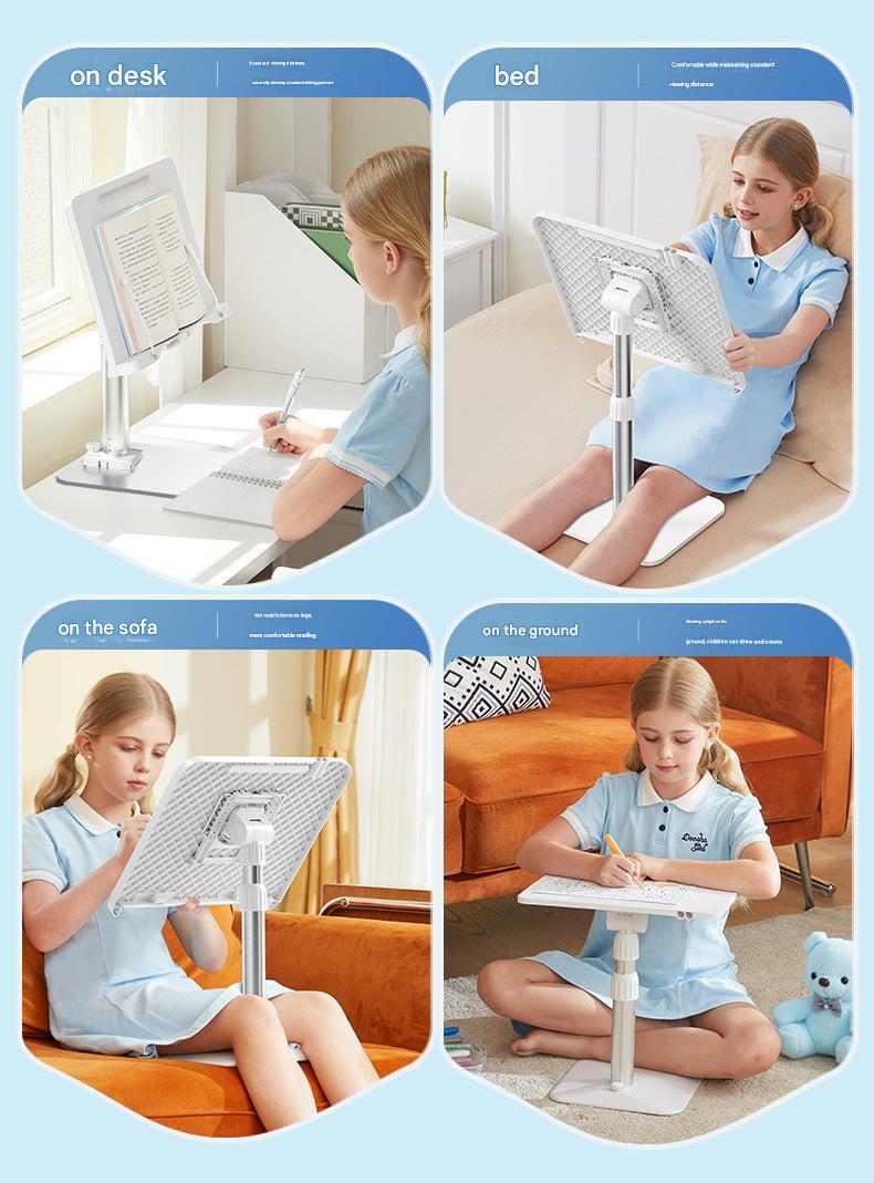 Close-up of adjustable reading stand features