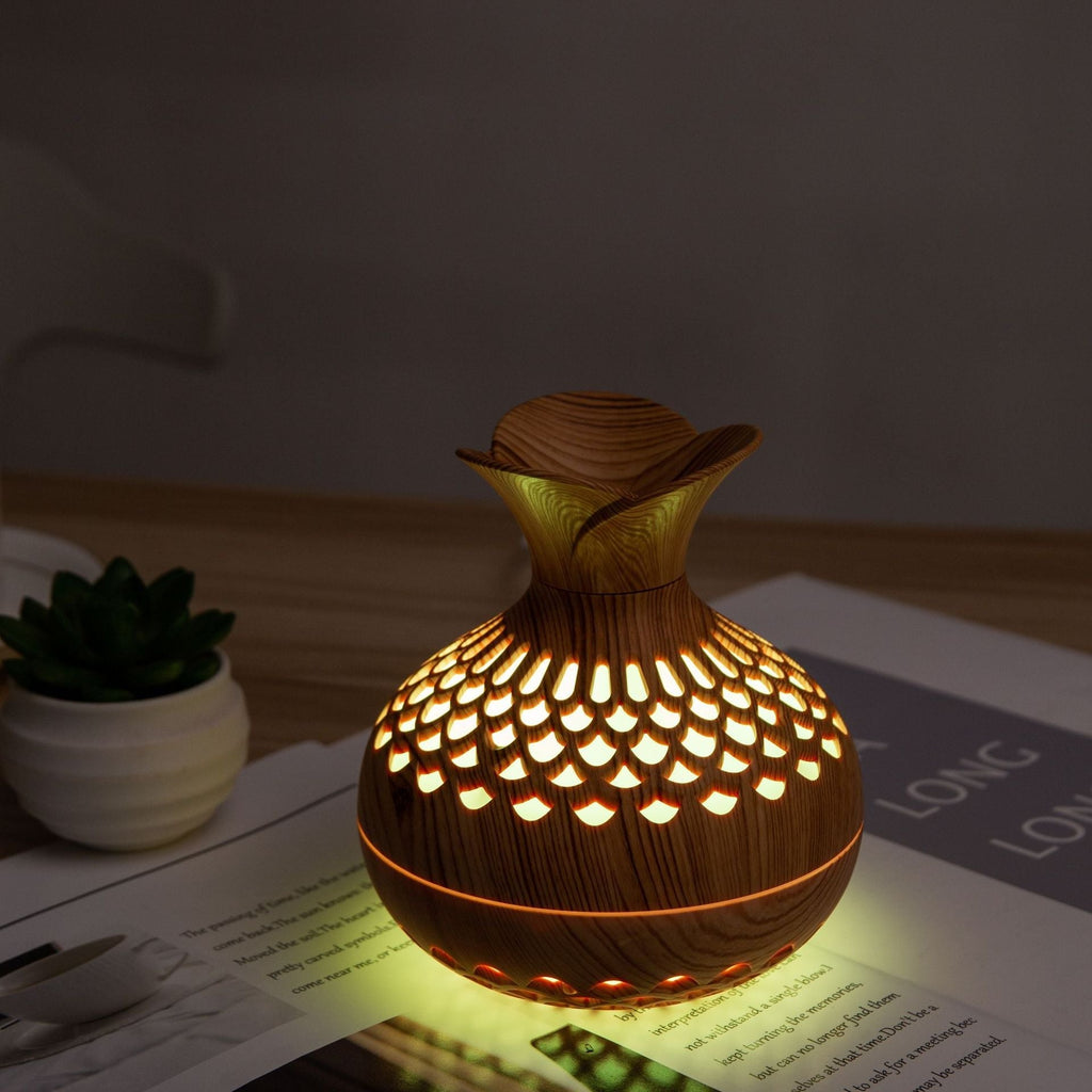colorful LED lights on humidifier
