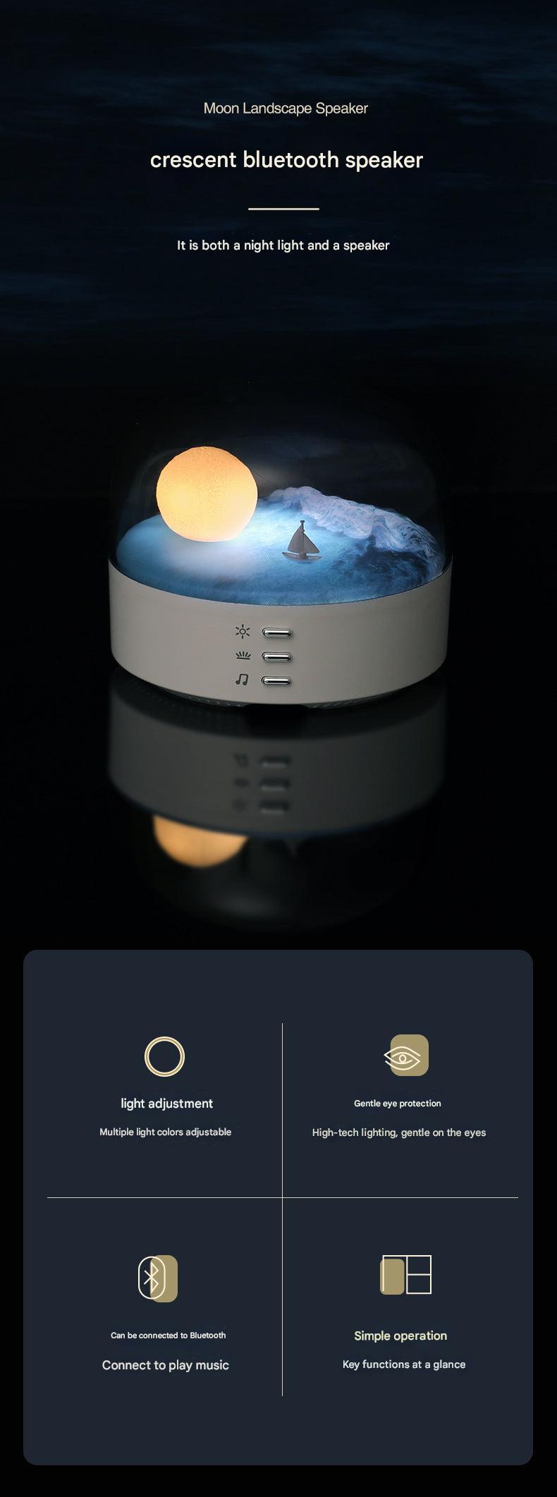 Multifunctional speaker lamp on a study desk