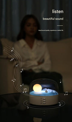Night light feature glowing pink ambiance