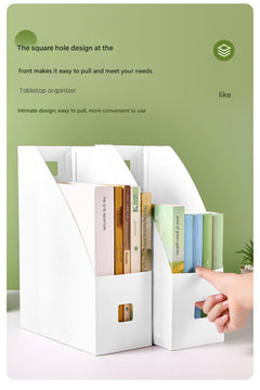 deskside view of black and ivory file holder