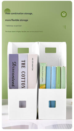 elegant workspace file organizer on desk