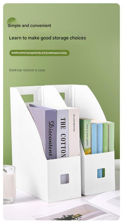 ivory white plastic desk organizer front view