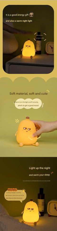 Banana shaped lamp with touch operation