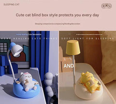 Children's nursery with cat-themed night light