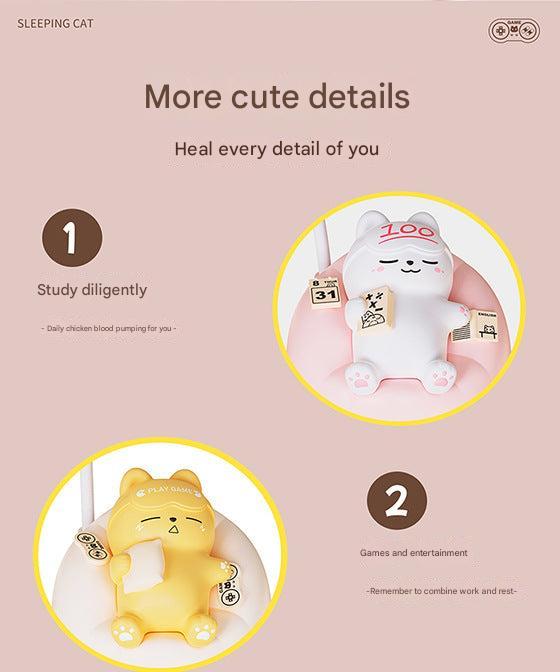 Rechargeable cartoon cat night light with USB charging