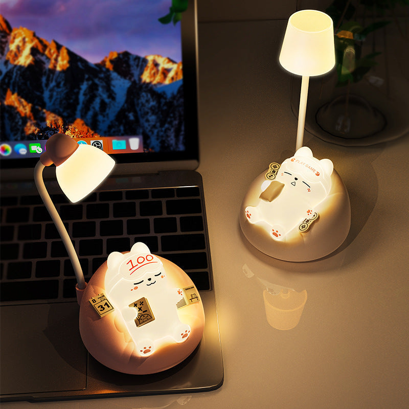Children's nursery with cat-themed night light