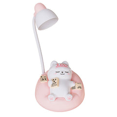 Portable cat night lamp with soft glow for kids