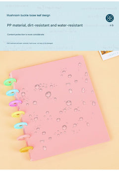 Side view of a black ring binder photo album