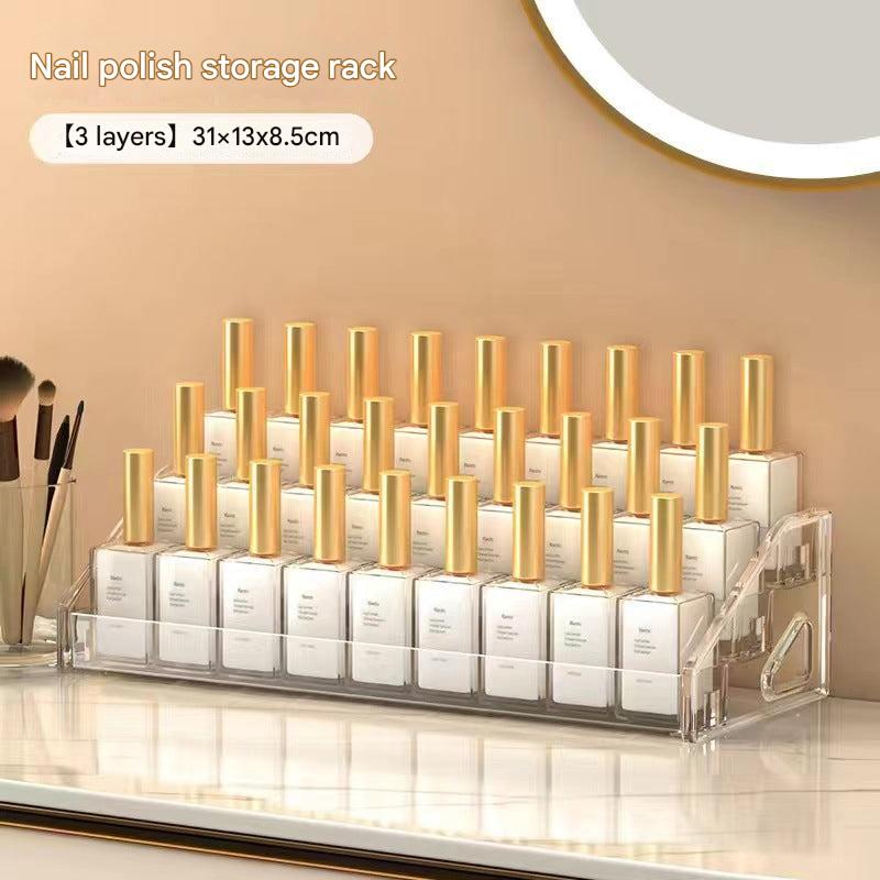 Multi-level acrylic display for nail polish