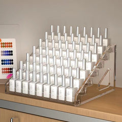 Top view of acrylic makeup display stand