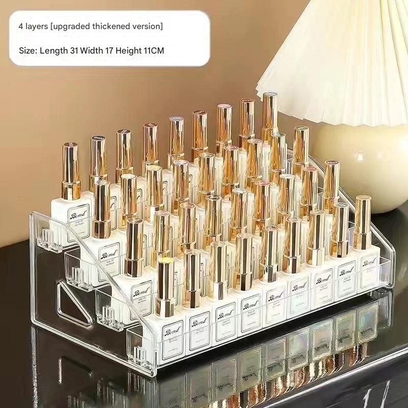 Compact beauty storage for vanity