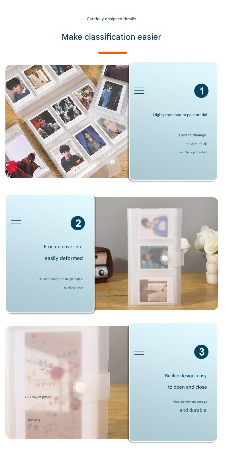 Compact Multi-Pocket Instant Photo Album front cover