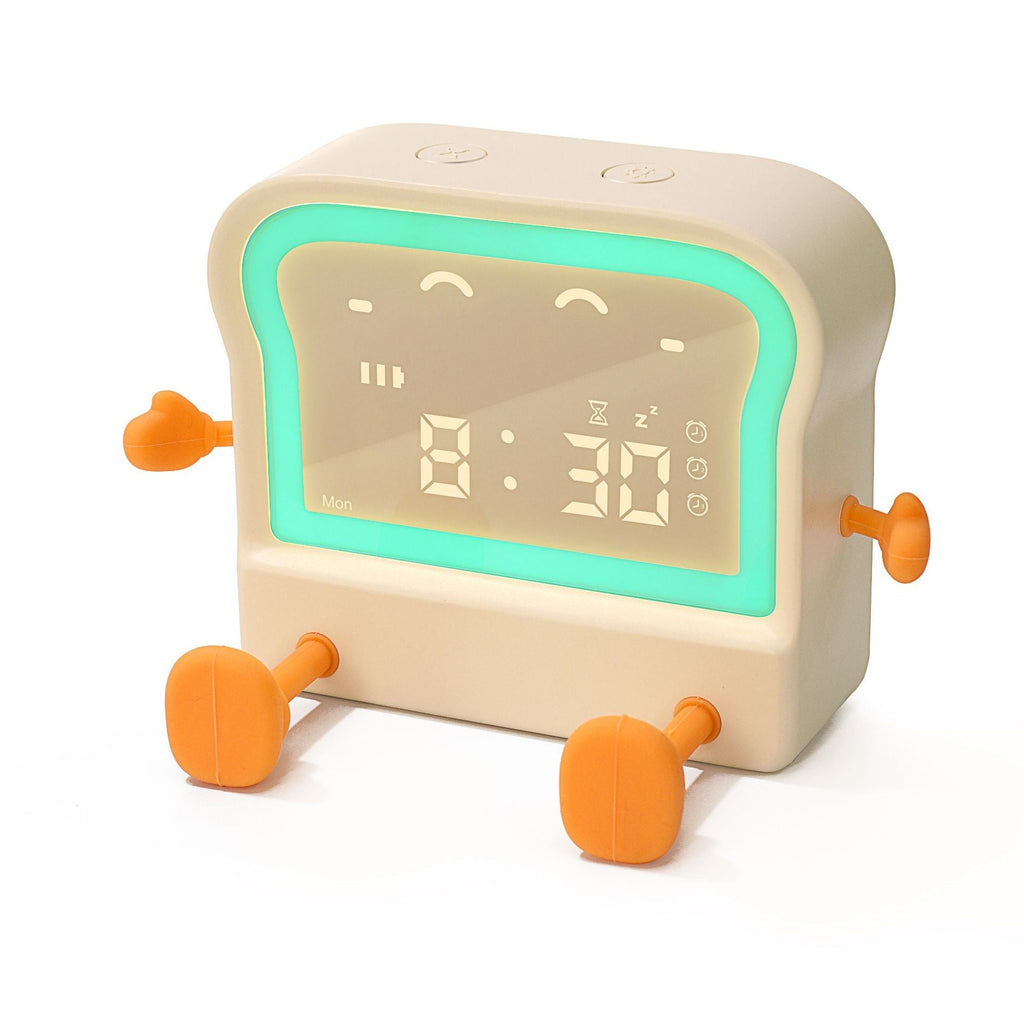 Back view of the multifunctional alarm clock