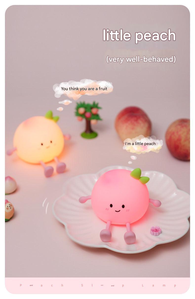Multi-colour silicone night light on bedside table