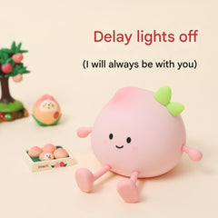 Multi-colour silicone night light on bedside table