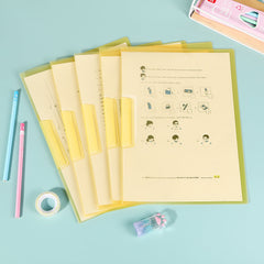 Colorful A4 lever arch file folder in transparent green