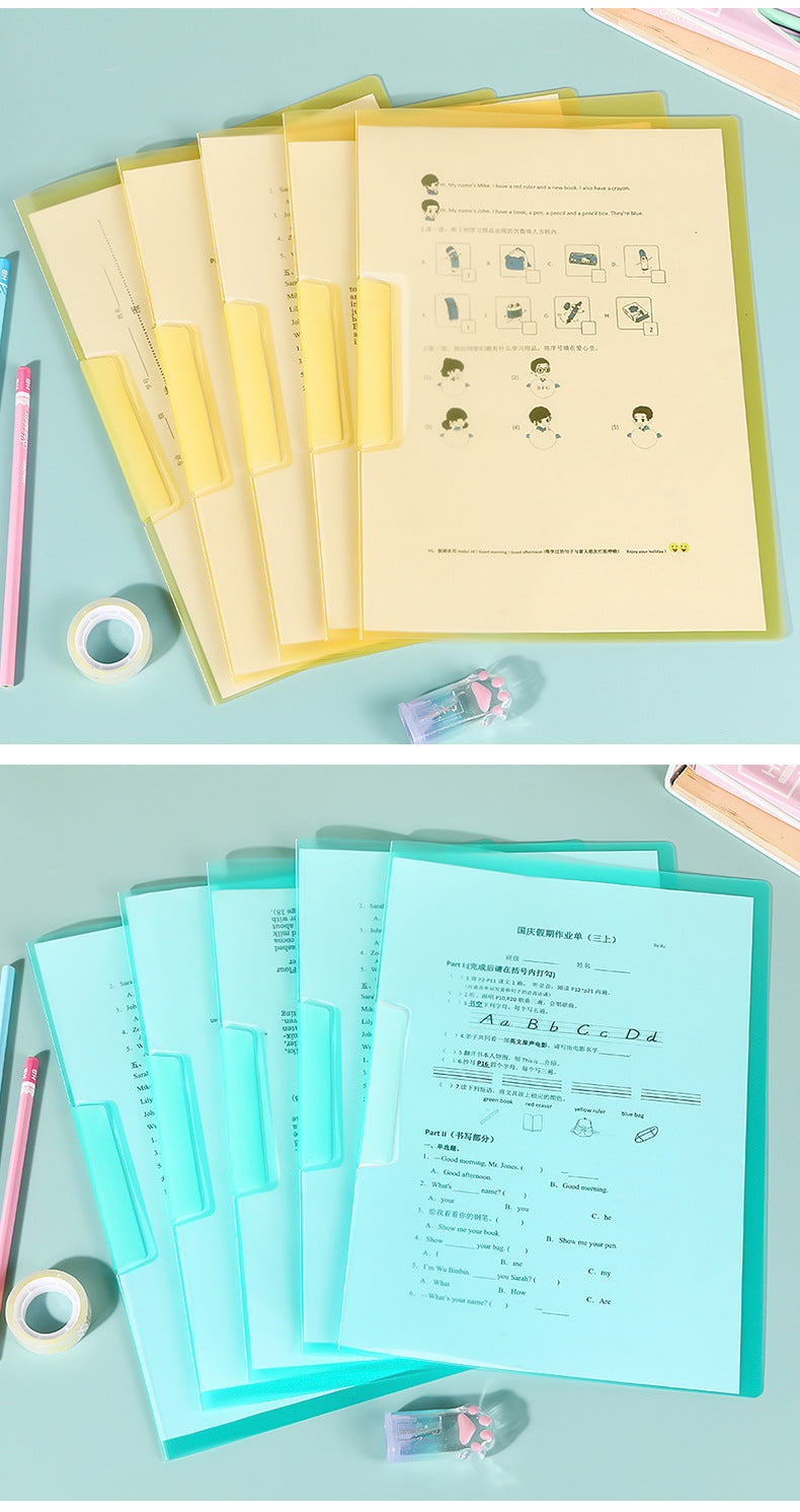 Bulk pack of colourful A4 folders