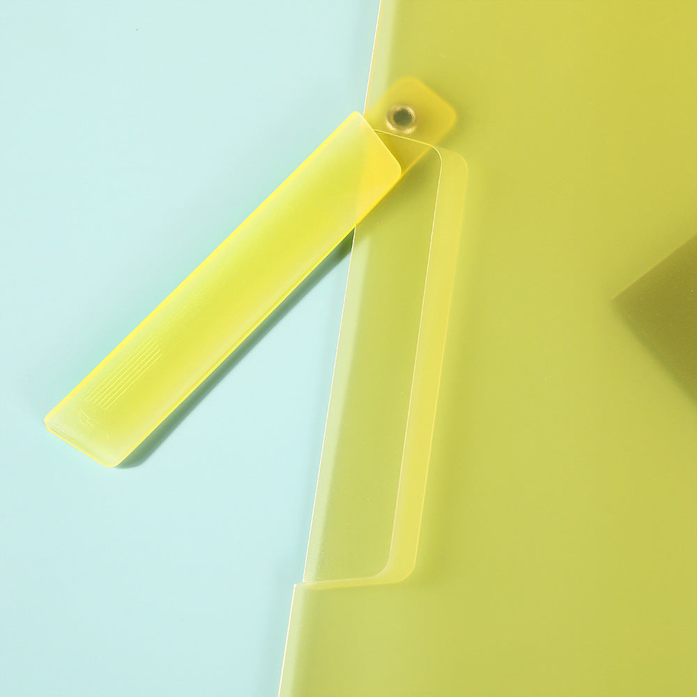 Yellow A4 folder showcasing side-open D-ring