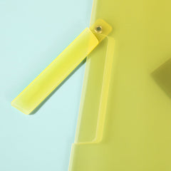 Yellow A4 folder showcasing side-open D-ring