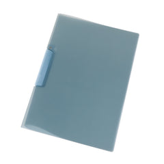 Close-up of red lever arch file folder