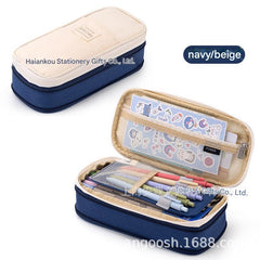 Angoo pencil case open showing interior organisation
